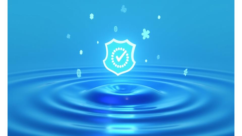 Visualisering av cookie-kontroll, med et sentralt ikon for personvern og små bølger som representerer sporing som kan justeres.